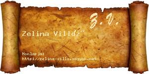 Zelina Villő névjegykártya